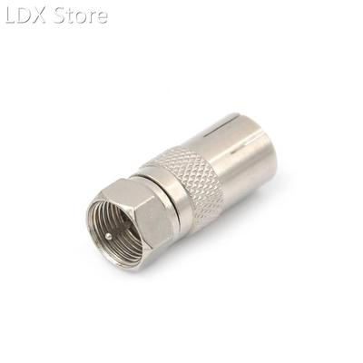 1pc F Type Male Plug Adapter Connector Converter To Coax Fem
