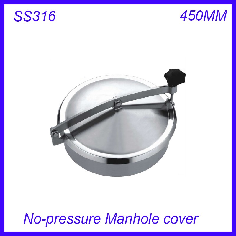 New arrival 450mm SS316L  Circular manhole cover NO  pressu