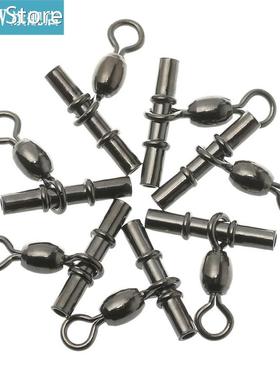 10 Pcs Tube Fishing Swivels 3 Way Connect Cross-line Brass H