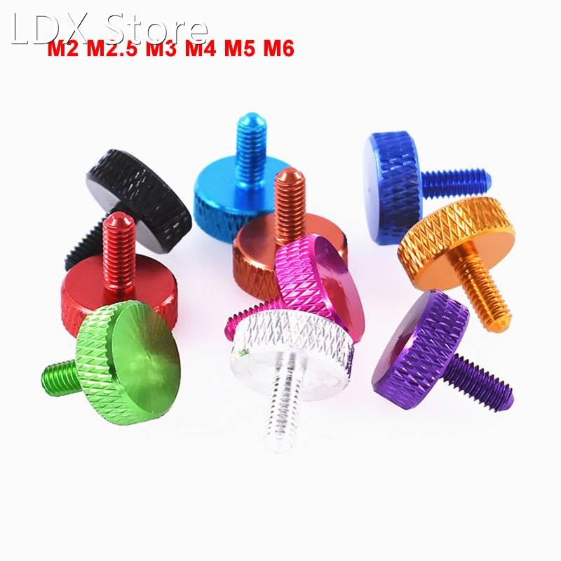 3PCS Aluminum Alloy Knurled Thumb Screws M2 M2.5 M3 M4 M5 M6