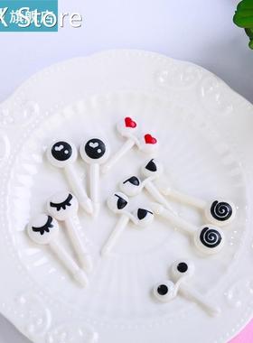 10Pcs/lot Fruit Fork Decorative Sticks Reusable Plastic Frui