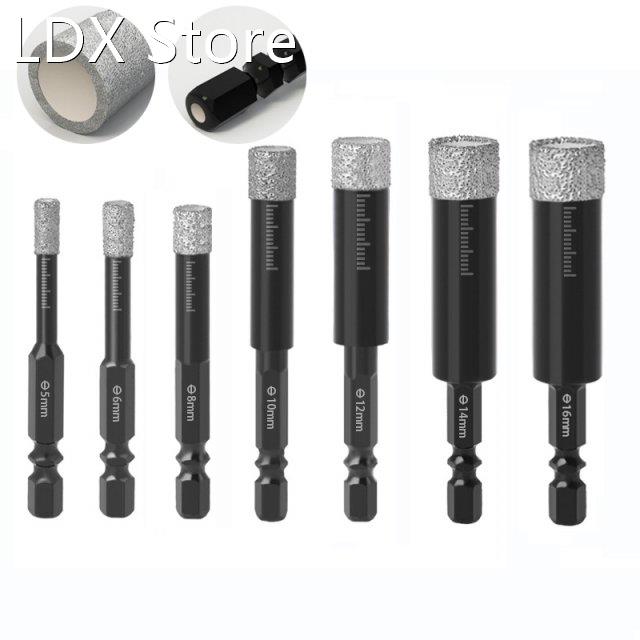 5~16mm Hex Handle Vaccum Brazed Diamond Dry Drill Bits Set H