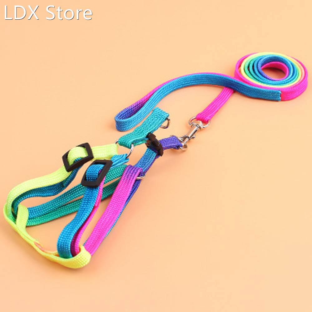 Pet Cat Dog Kitten Adjustable Colorful Harness Lead Leash Co