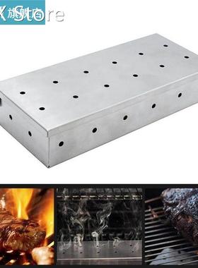 1pc Creative Multifunction Smoker Box Stainless Steel Wood C