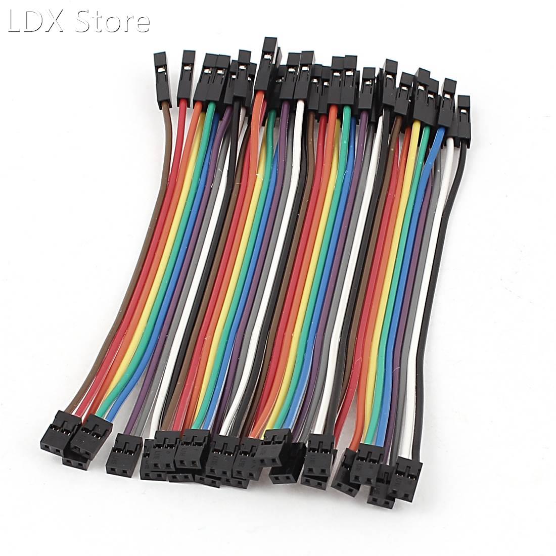 UXCELL 40Pin 1P 2.54Mm To 2P 2.0Mm Female Breadboard Jumper