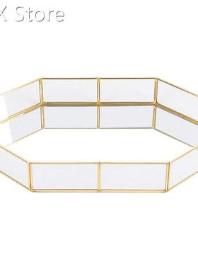 Nordic Style Glass Copper Geometry Storage Baskets Box Simpl