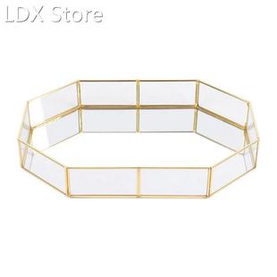 Nordic Style Glass Copper Geometry Storage Baskets Box Simpl