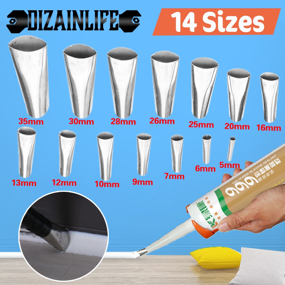1Set 5-35mm Caulking Nozzle Applicator Finishing Tool Mouth