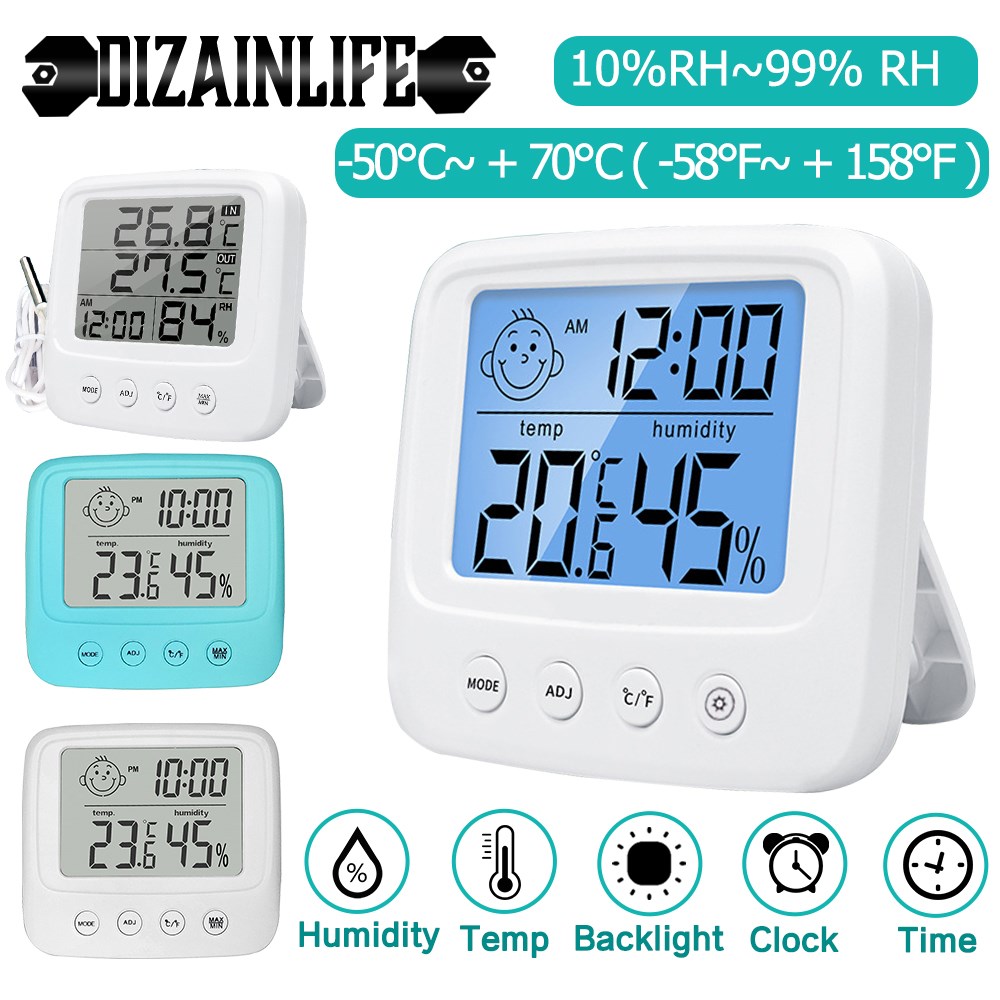 Indoor LCD Digital Temperature and Humidity Meter Backlight