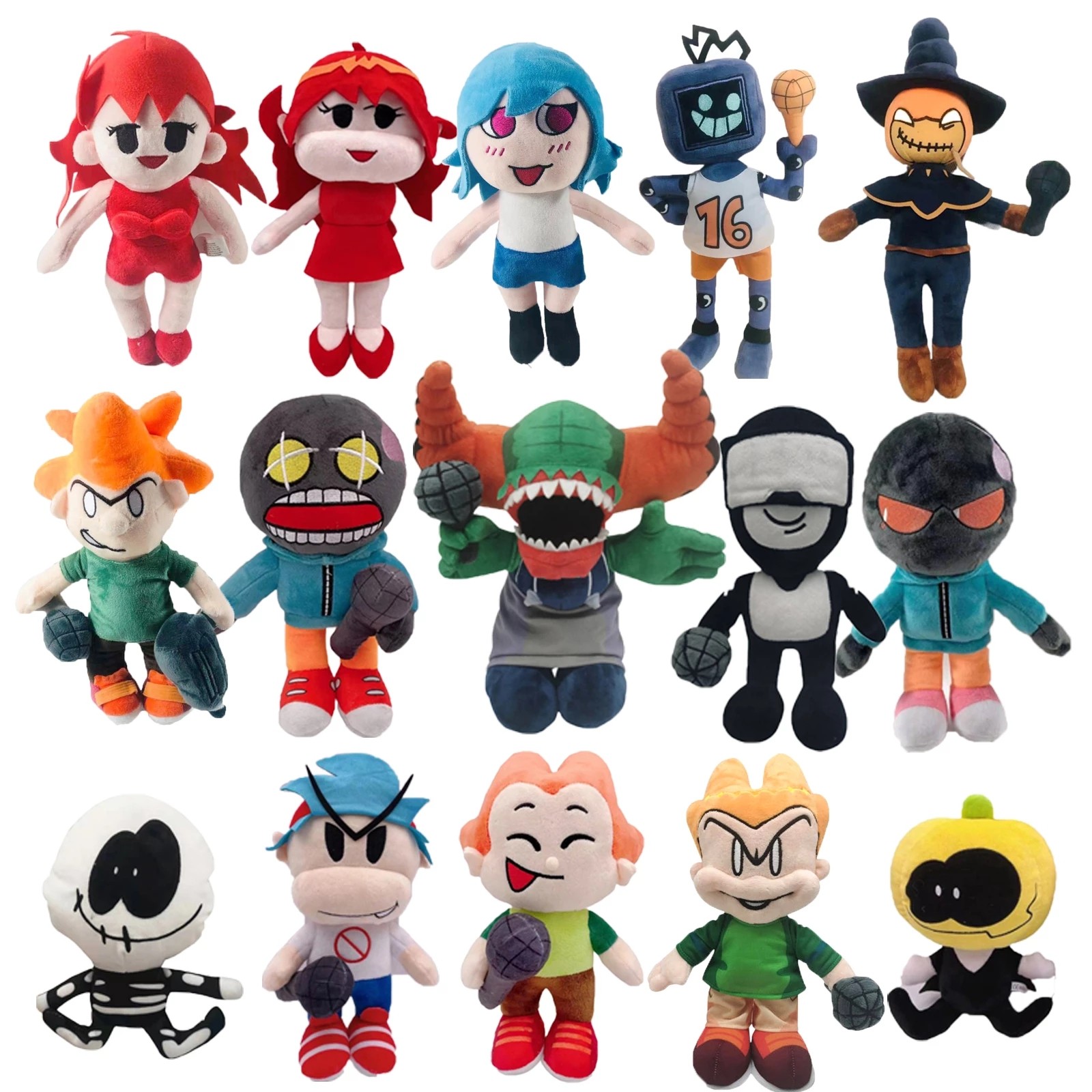 anime friday night funkin plush toy cute spooky month skid p