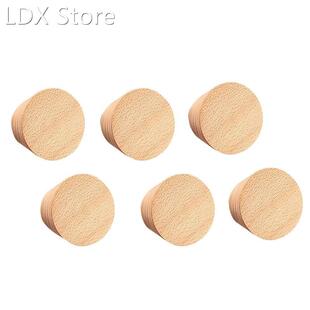 6 Packs Wooden Coat Hooks Wall MoUnted Single Cone Wall Hook