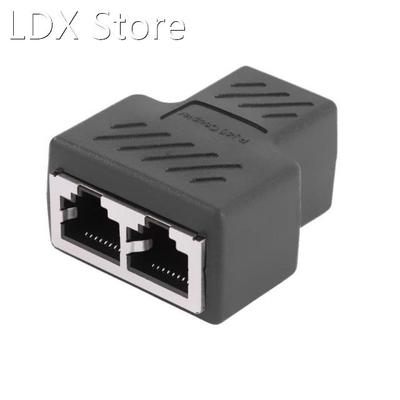 ALLOYSEED RJ45 Splitter Adapter 1 to 2 Dual Female Port CAT5
