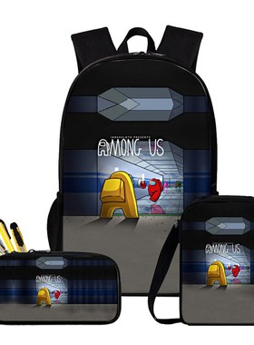 Weysfor 3pcs/Set Backpack 2020 New Game Among US Fashion Ba