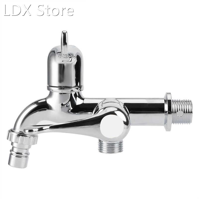 /2 Machine Faucet Sink Basin Water Tap Double Spout Double S