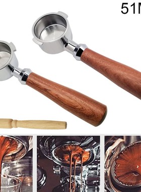 Coffee Bottomless Portafilter for Filter 51MM Replacement Fi