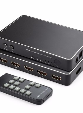 6 Port HDMI Switch,  4Kx2K 6x1 HDMI Switch Selector Hub wit