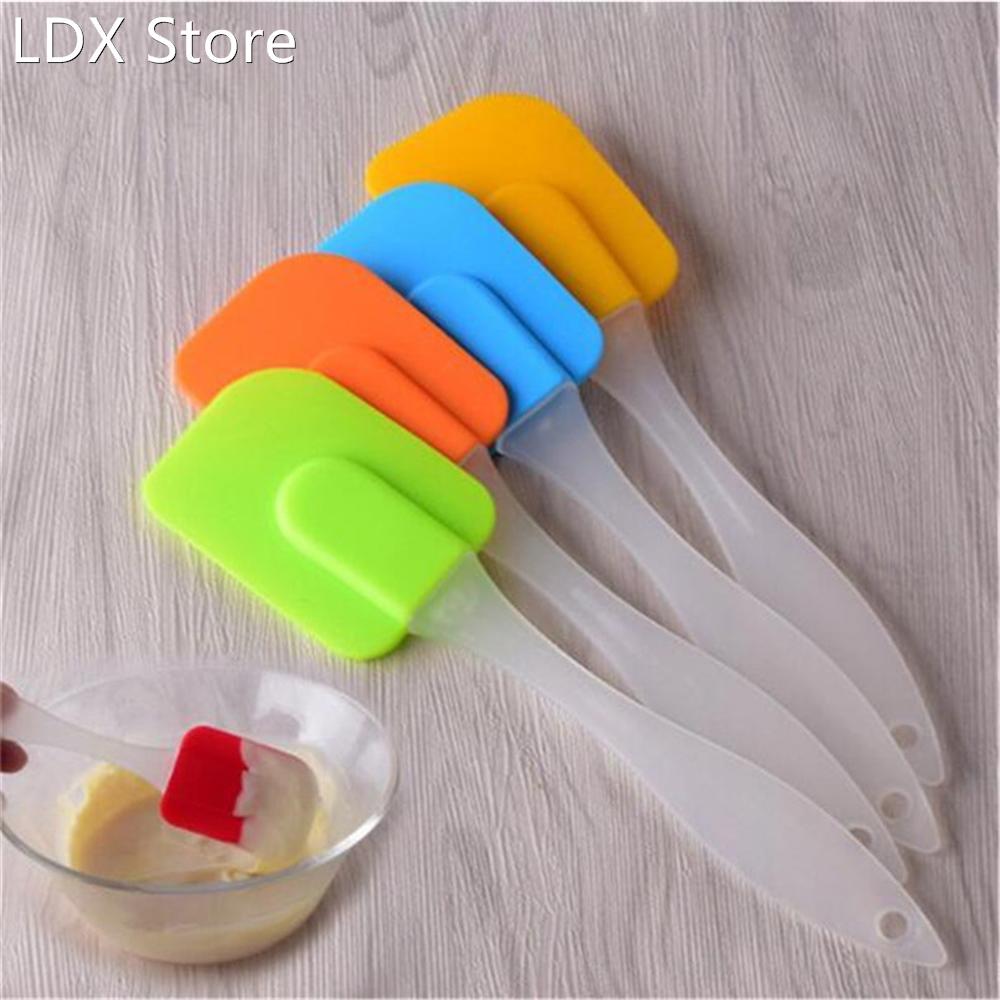 18CM Small Pastry Tools Silicone Spatula Baking Scraper Crea