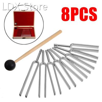 8pcs/set 256-512HZ Steel Tuning Fork Sound Vibration Therapy