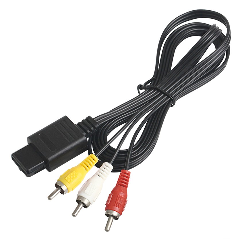 1.8m 6FT AV TV RCA Video Cord Cable for SNES GameCube for N