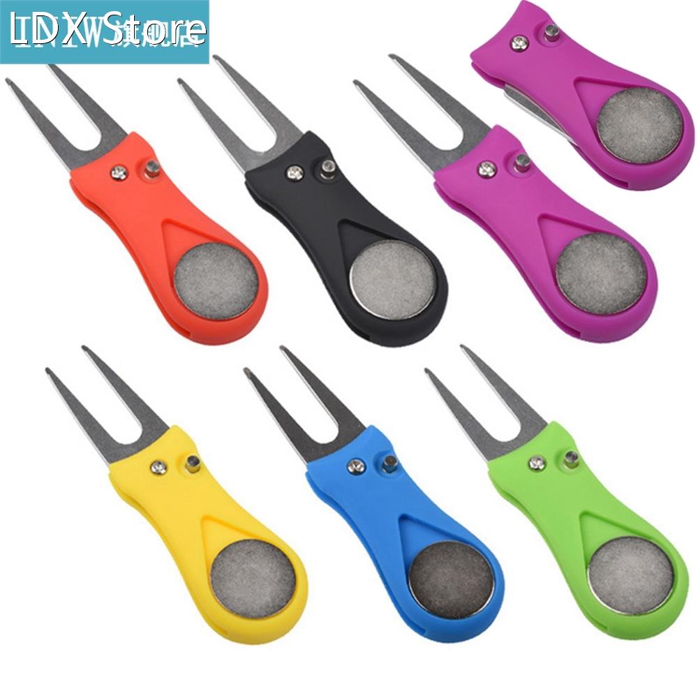 1PC Golf Divot Repair Switchblade Tool Stainless Steel Putti