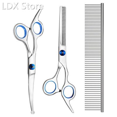 3 Pack Dog Grooming Scissors with Safety Round Tip, Perfect