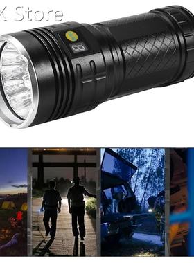 Super Bright 18 LEDs Handheld Flashlights USB Outdoor Waterp