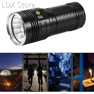 Super Bright 18 LEDs Handheld Flashlights USB Outdoor Waterp