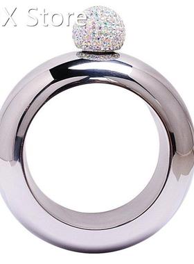 3.5OZ Stainless Steel Bracelet Bangle Hip Flask Unique Rhine