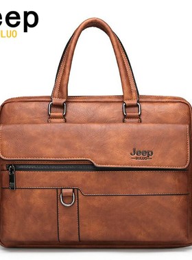 JEEPBULUO Men Briefcase Bag High Quality Famous Brand Leath