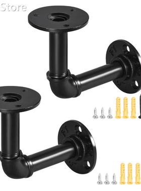 Industrial+Iron+Pipe+Shelf+Brackets++1/2