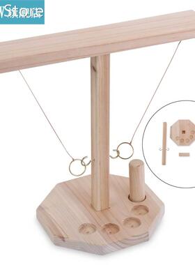 All-in-one 5 Holes Ring Toss Games with Shot Ladder Bundle A