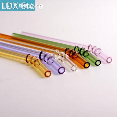 100Pcs/Set Glass Straw 200mm*8mm Reusable Drinking Straws E