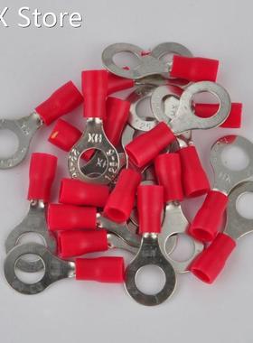 20pcs RV 1.25-6 Insulated Crimp Terminals Red Ring Wire Conn
