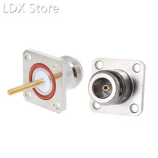 Brass N Female Jack Connector With 4 Hole Flange Mount Chass
