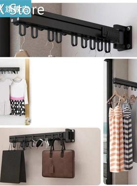 Clothes Drying Rack Wall Mounted Retractable Landry Hanger f