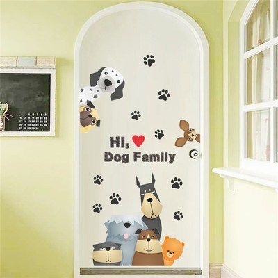Lovely Dogs Wall Stickers Kids Room Decoration Diy Cartoon P