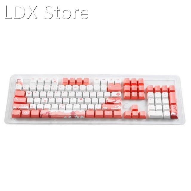 Sublimation-Sakura PBT Opaque Keycap Personality 108 Key Key