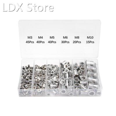 190pcs M3 M4 M5 M6 M8 M10 Rivet Nut Aluminum Alloy Rivnut Fl