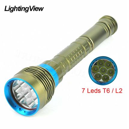 XM-7*L2 LED Scuba Diving Flashlight Underwater Latern Spearf