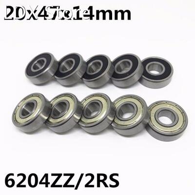10pcs 6204ZZ 6204-2RS ball bearing 20x47x14 mm deep groove b