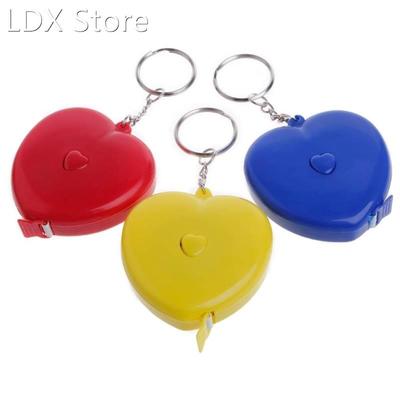 Keychain Portable Retractable Ruler Heart-shaped Tape Measur
