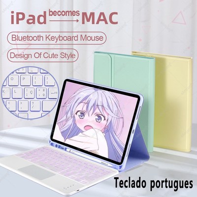 Portugues Backlight Trackpad Keyboard Case For iPad Air 4 1