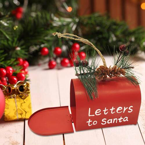 Christmas Ornaments Metal Mailbox Decoration For Christmas