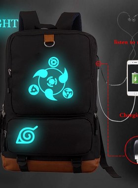 Large Capacity Bagpack Luminous Backpack NARUTO Anime Backp
