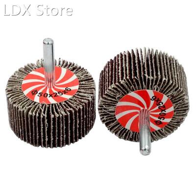 6 Packs 2 Inch 80 Grit Abrasive Mounted Flap Wheel Sander,1/