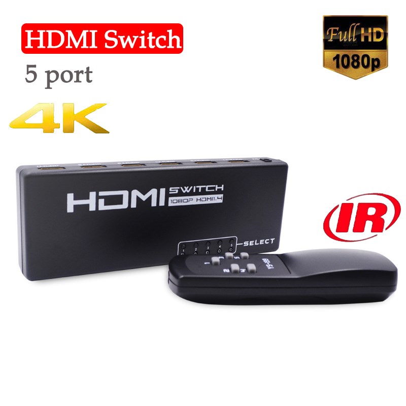 HDMI switcher 5x1 Splitter Box 4K 1080P Ultra HD 5 Ports ou