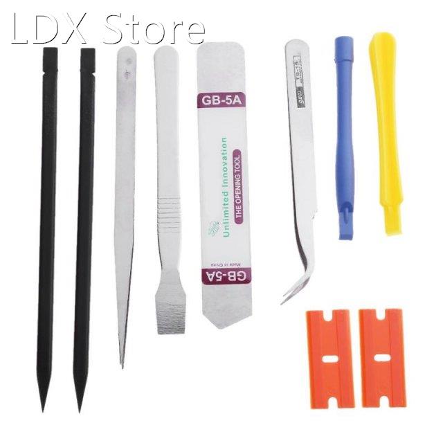 Alloet 10pcs in one Set Mobile Phone Repair Tools Kit LCD S