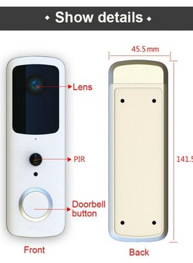 Smart WiFi Video Doorbell Camera IP Door Bell Wireless Home