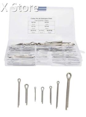 175Pcs Cotter Pin Metal Clip Fastener Set Kit Assortment for