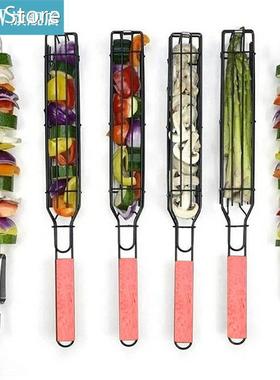 Grill Baskets Resuable Barbecue Net Portable Rotatable Barbe